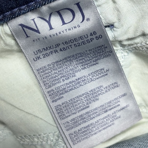 NYDJ 16 Sheri Slim Distressed Med Wash Jeans Lift-Tuck Tech Inseam 29" - Picture 9 of 10
